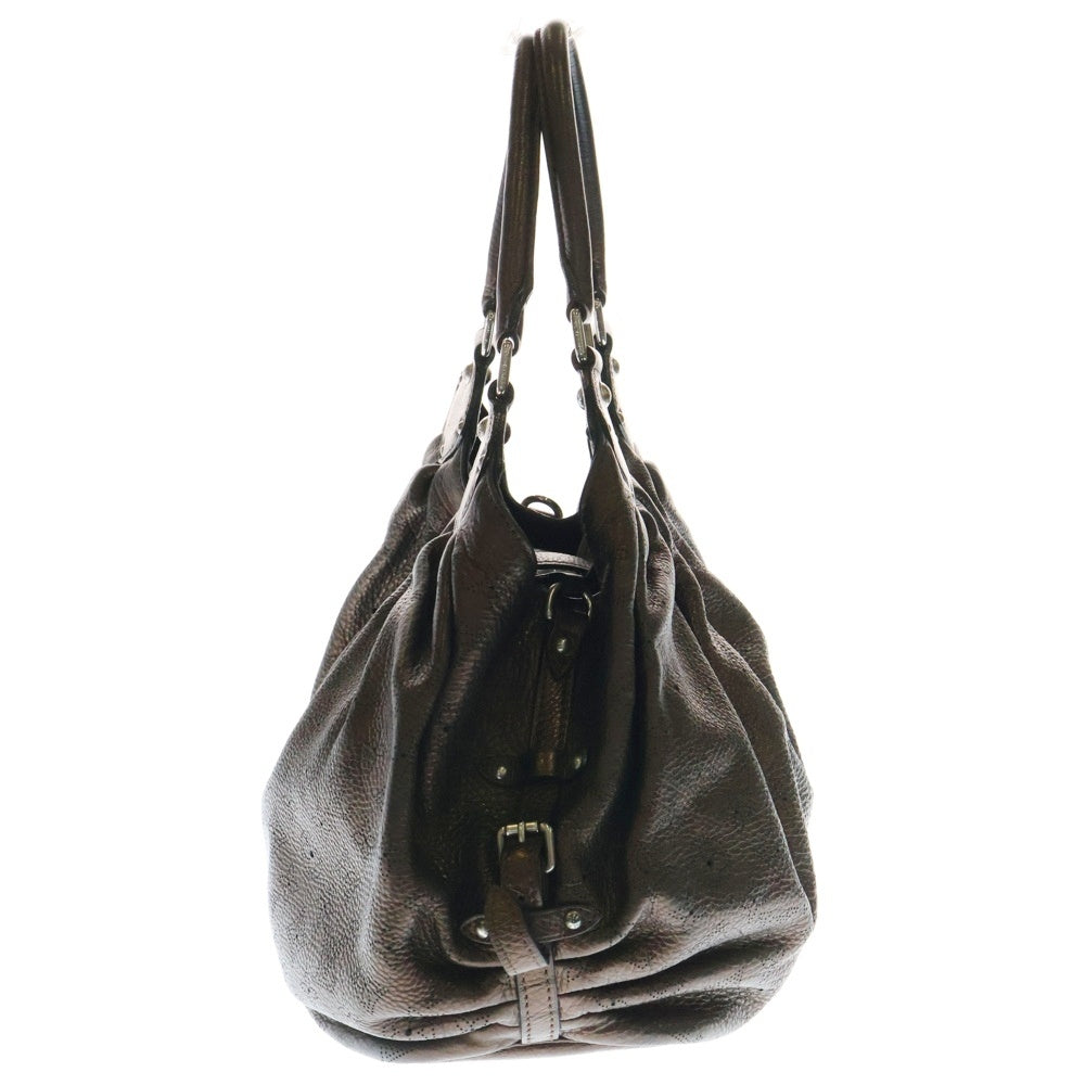 LOUIS VUITTON(ルイヴィトン) マヒナ XL トートバッグ ハンドバッグ シルバー金具 レザー メタリック ブラウン M95714