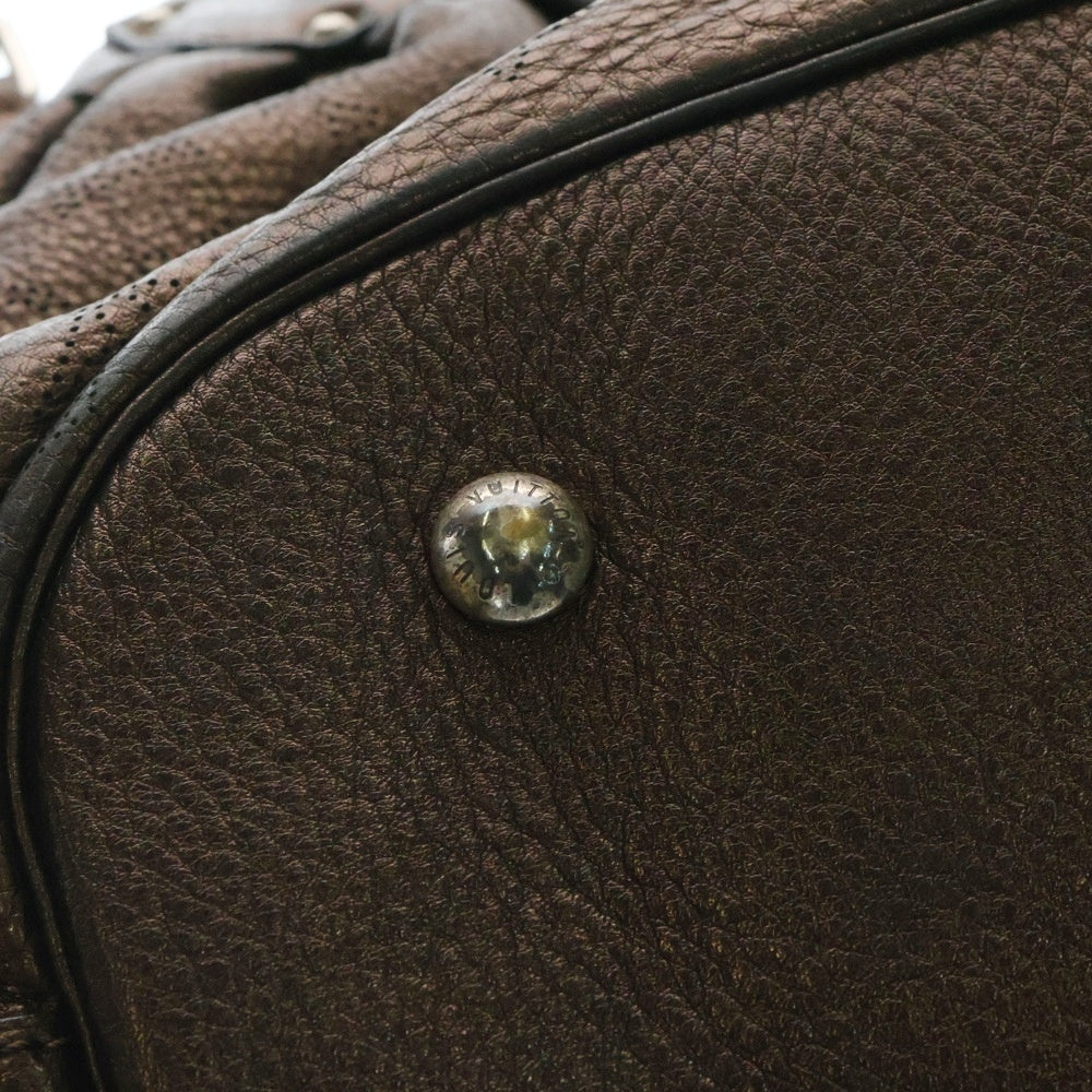 LOUIS VUITTON(ルイヴィトン) マヒナ XL トートバッグ ハンドバッグ シルバー金具 レザー メタリック ブラウン M95714