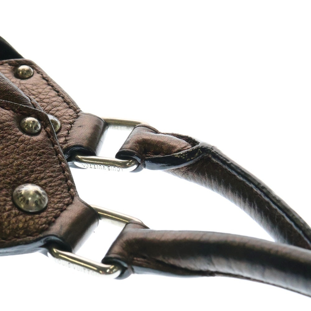 LOUIS VUITTON(ルイヴィトン) マヒナ XL トートバッグ ハンドバッグ シルバー金具 レザー メタリック ブラウン M95714
