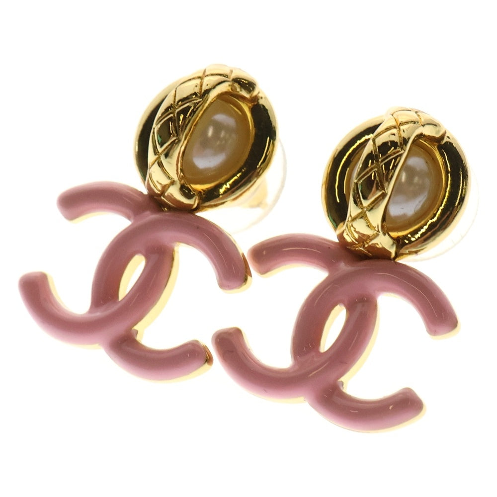 CHANEL(シャネル) ココマーク パール ピアス ピンク ゴールド GP A21B 
