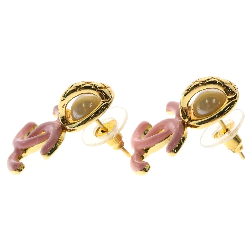 CHANEL(シャネル) ココマーク パール ピアス ピンク ゴールド GP A21B アクセサリー