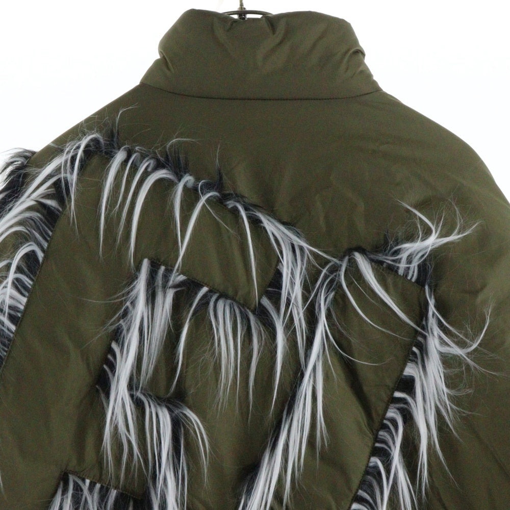 DIESEL(ディーゼル) G-ADAT ロゴ ファー切り替え ジップアップ 中綿ジャケット カーキ 0CLBY