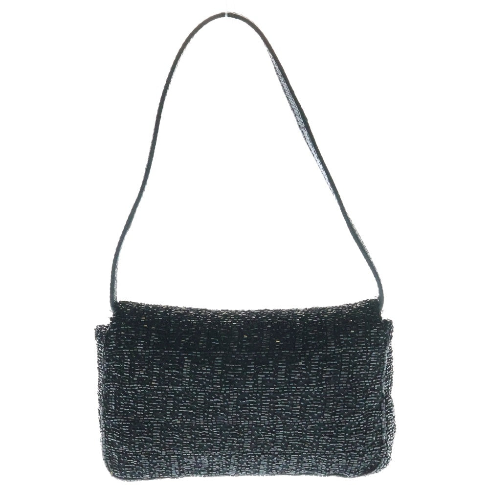 FENDI(フェンディ) ビーズマンマバケット ハンドバッグ ミニバッグ ポーチ ブラック ガンメタ金具