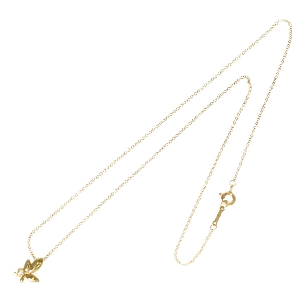 TIFFANY&Co(ティファニー) パロマ・ピカソ オリーブリーフ 1PD ダイヤ ペンダントネックレス K18 Au750 ゴールド