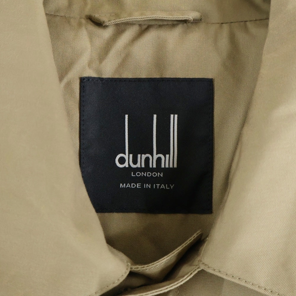 dunhill(ダンヒル) コットン ナイロン ステンカラー ラグランスリーブ ロング コート ベージュ