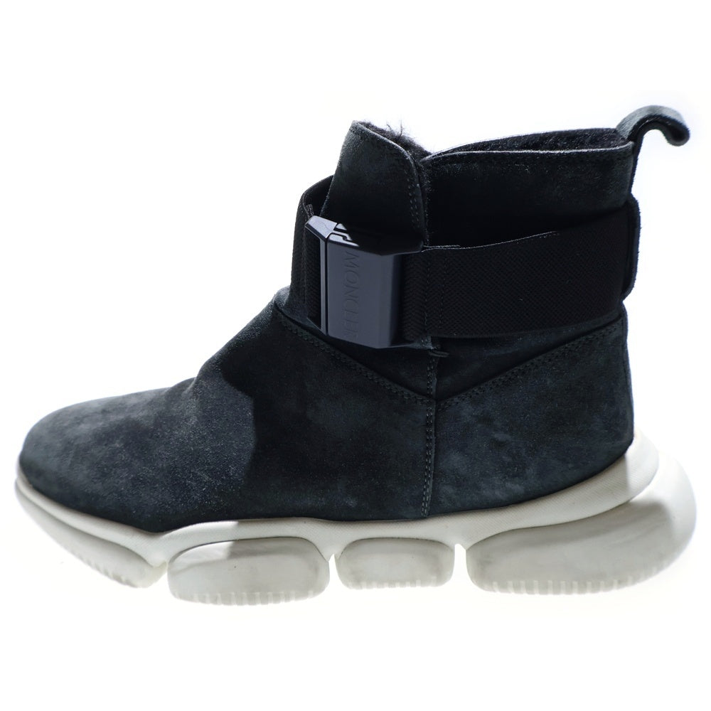 MONCLER(モンクレール) BONO STIVALE ボノ スティヴァーレ スエードレザー ボアライニング ベルトデザイン ハイカット シューズ スニーカー グレー