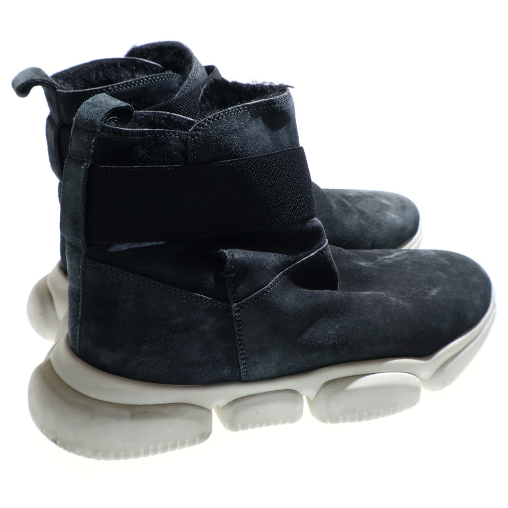 MONCLER(モンクレール) BONO STIVALE ボノ スティヴァーレ スエードレザー ボアライニング ベルトデザイン ハイカット シューズ スニーカー グレー