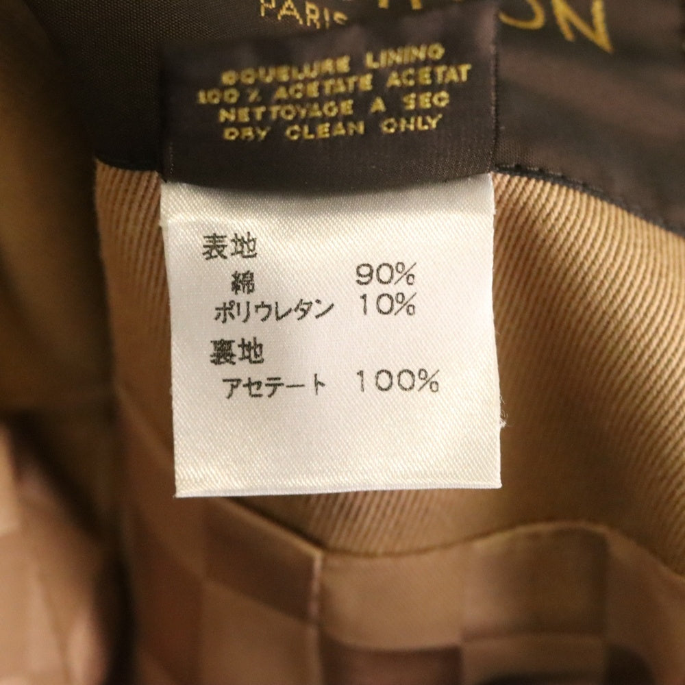 LOUIS VUITTON(ルイヴィトン) 裏地ダミエ総柄 コットン トレンチコート ベージュ レディース