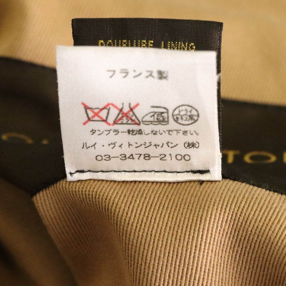 LOUIS VUITTON(ルイヴィトン) 裏地ダミエ総柄 コットン トレンチコート ベージュ レディース