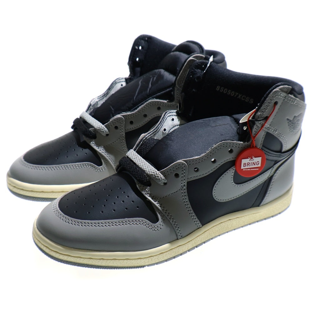 NIKE(ナイキ) Air Jordan 1 High 85 Reverse Shadow エアジョーダン1 ハイ 85 リバースシャドウ ハイカットスニーカー US9.5/27.5cm グレー/ブラック