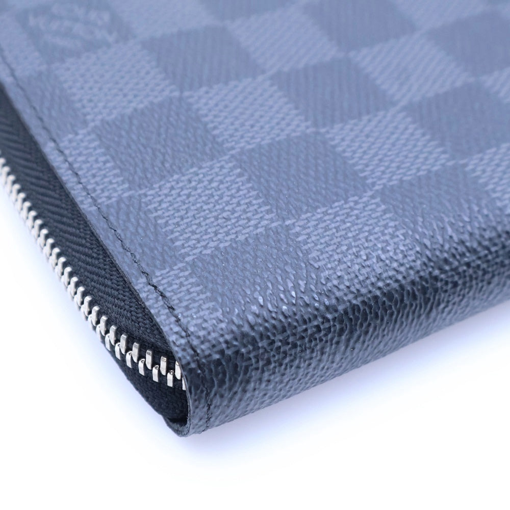 LOUIS VUITTON(ルイヴィトン) ダミエ グラフィット ジッピーウォレット ヴェルティカル ラウンドファスナーレザーロングウォレット 長財布 ブラック N63095