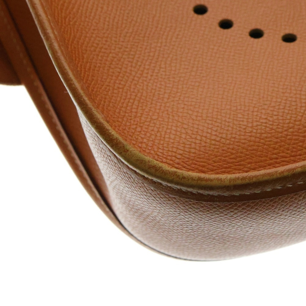 HERMES(エルメス) パンチングロゴ エヴリンPM トリヨンクレマンス レザーショルダーバッグ ゴールド レディース □I刻印