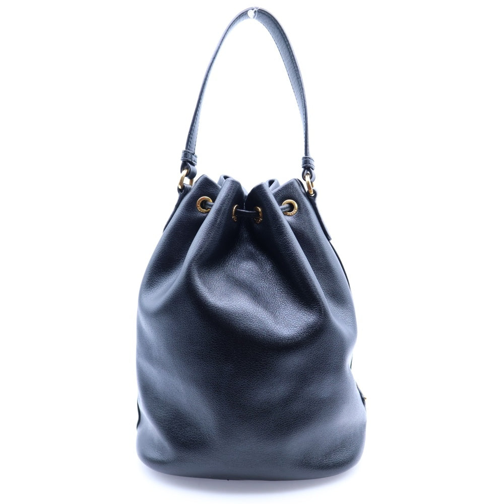 PRADA(プラダ) プラダ デュエット 2WAYバッグ バケットバッグ ショルダーバッグ ハンドバッグ ブラック ゴールド金具 レザー
