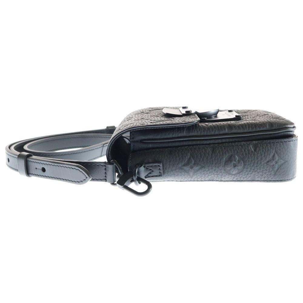 LOUIS VUITTON(ルイヴィトン) Sロック ヴェルティカル ウェアラブル ウォレット モノグラムアンプラント エンボスレザー ショルダーバッグ ポーチ ブラック金具 ブラック M81524