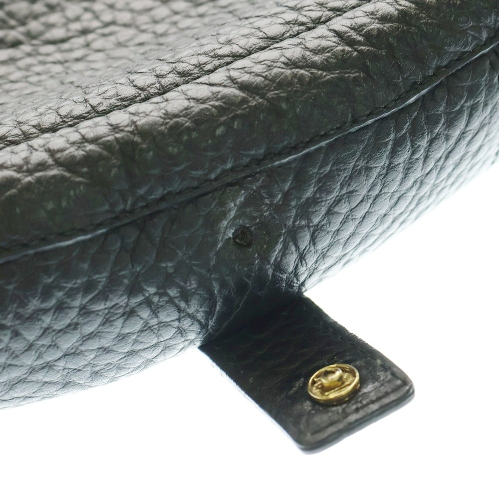 FURLA(フルラ) 2WAYバッグ ハンドバッグ ショルダーバッグ ショルダーポシェット ブラック レザー ゴールド金具