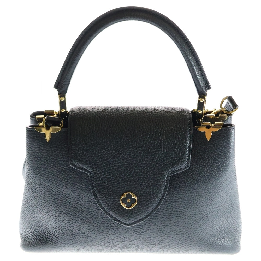 LOUIS VUITTON(ルイヴィトン) カプシーヌMM 2WAYショルダーバック ハンドバッグ ブラック ゴールド金具 トリヨン レザー M54663