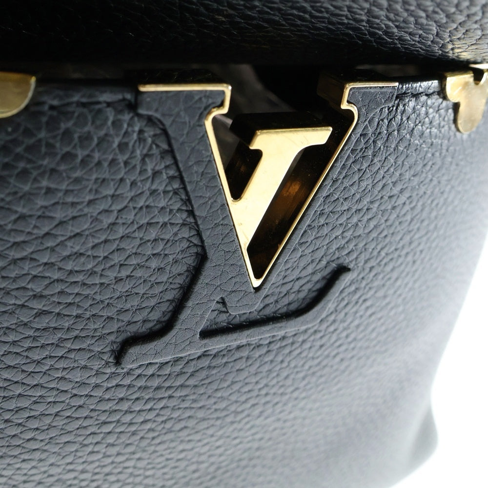 LOUIS VUITTON(ルイヴィトン) カプシーヌMM 2WAYショルダーバック ハンドバッグ ブラック ゴールド金具 トリヨン レザー M54663