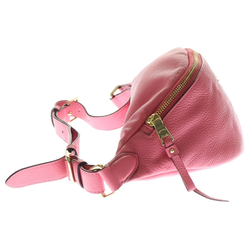 COACH(コーチ) ボディバッグ ウエストバッグ ショルダーバッグ ピンク レザー ゴールド金具