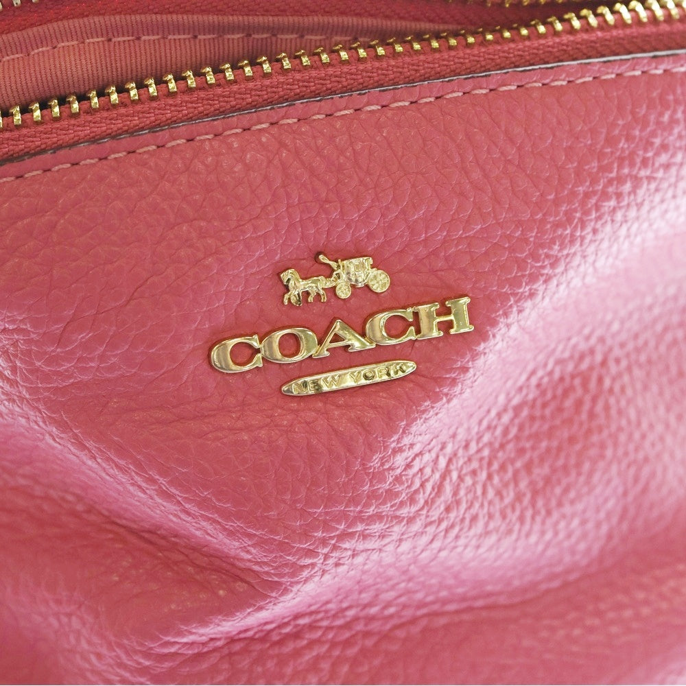 COACH(コーチ) ボディバッグ ウエストバッグ ショルダーバッグ ピンク レザー ゴールド金具