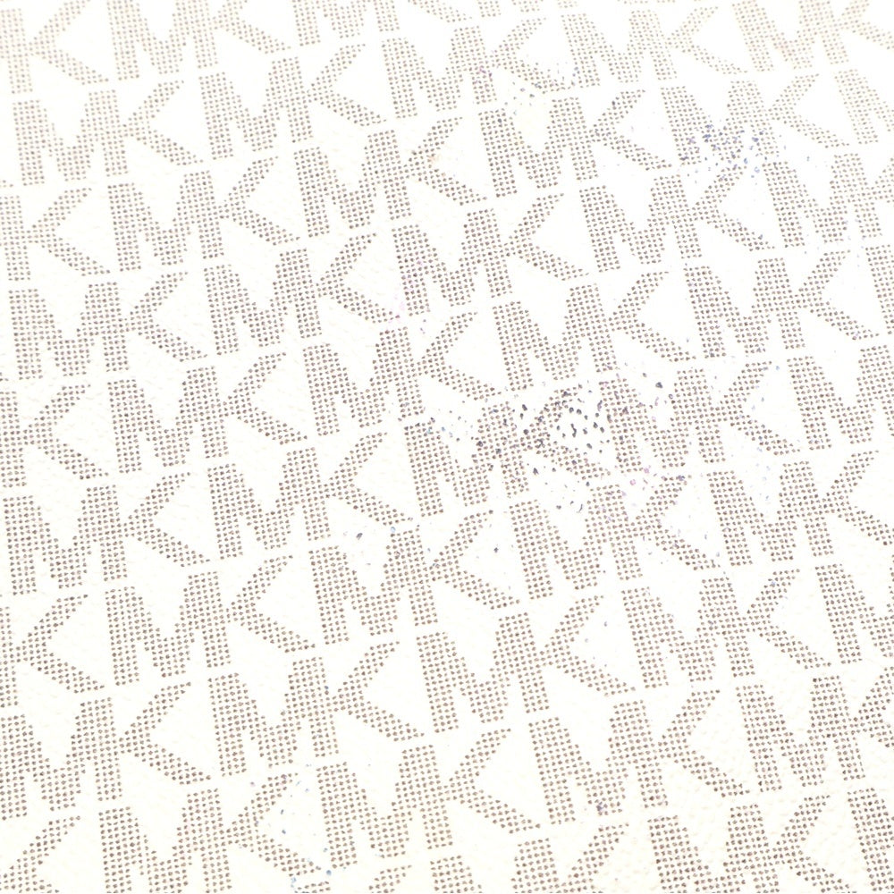 MICHAEL KORS(マイケルコース) 総柄 レザーショルダーバッグ ホワイト