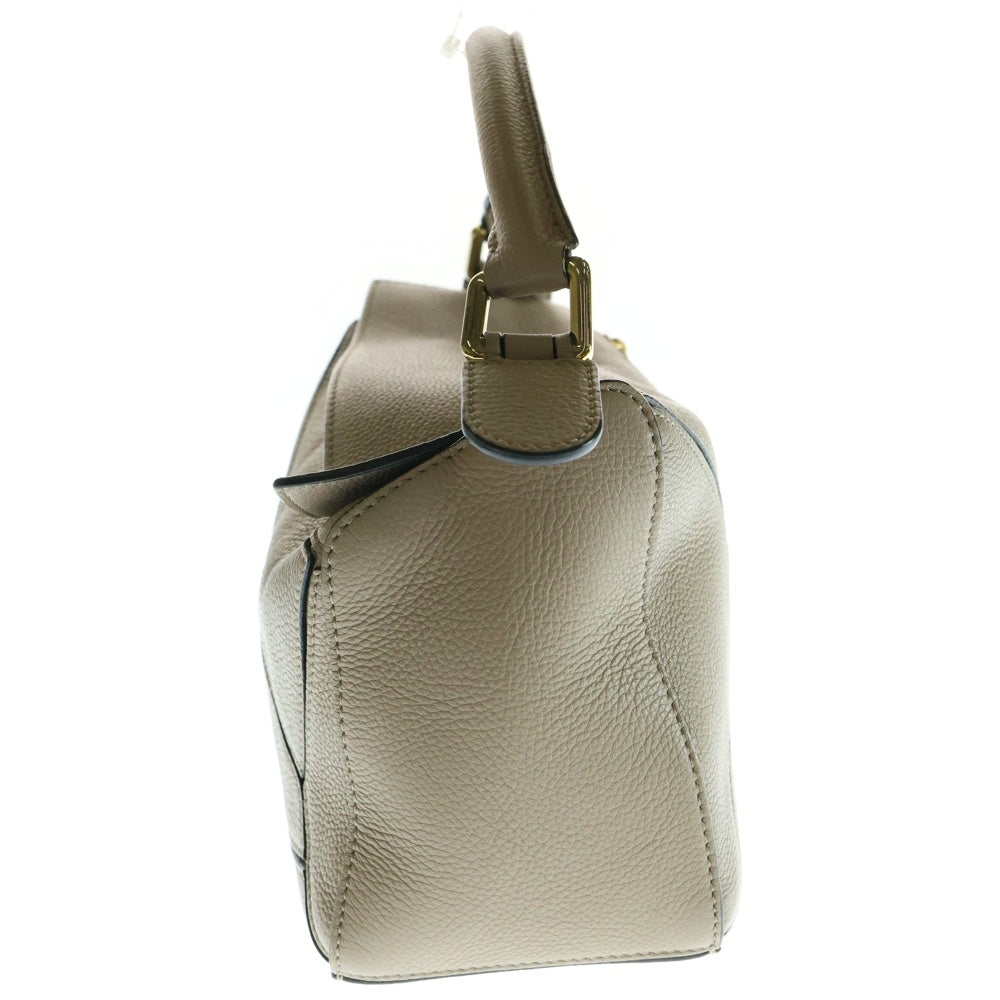 LOEWE(ロエベ) パズルバッグ スモール ハンドバッグ ワンショルダーバッグ ベージュ レザー ゴールド金具