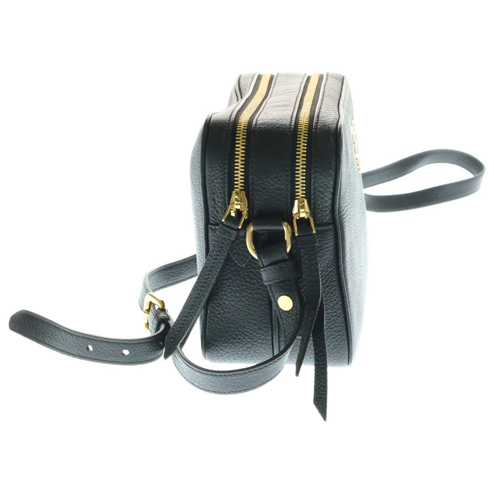PRADA(プラダ) カメラバッグ ショルダーバッグ ヴィッテロフェニックス ブラック レザー ゴールド金具 1BH079
