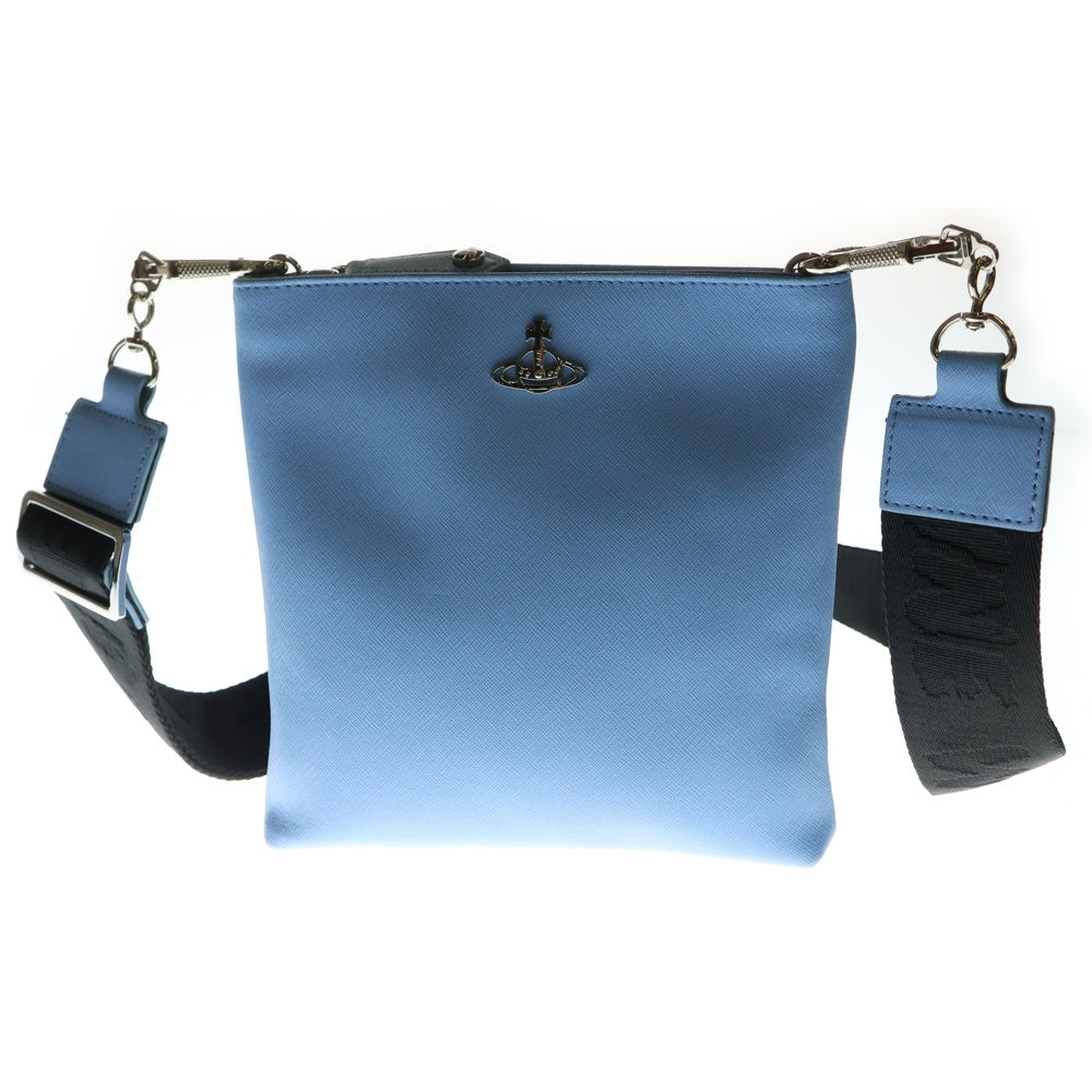 Vivienne Westwood(ヴィヴィアンウエストウッド) オーブ ショルダーバッグ ミニバッグ ライトブルー レザー シルバー金具 レディース