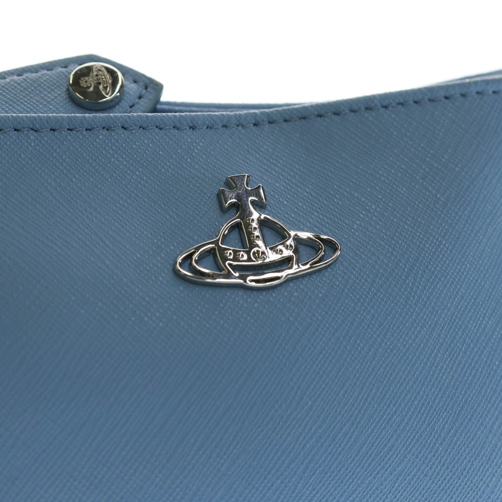 Vivienne Westwood(ヴィヴィアンウエストウッド) オーブ ショルダーバッグ ミニバッグ ライトブルー レザー シルバー金具