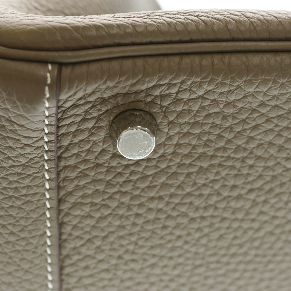 HERMES(エルメス) リンディ26 トリヨンクレマンス エトゥープ SV金具 2WAY レザーワンショルダーバッグ ハンドバッグ ブラウン レディース W刻印