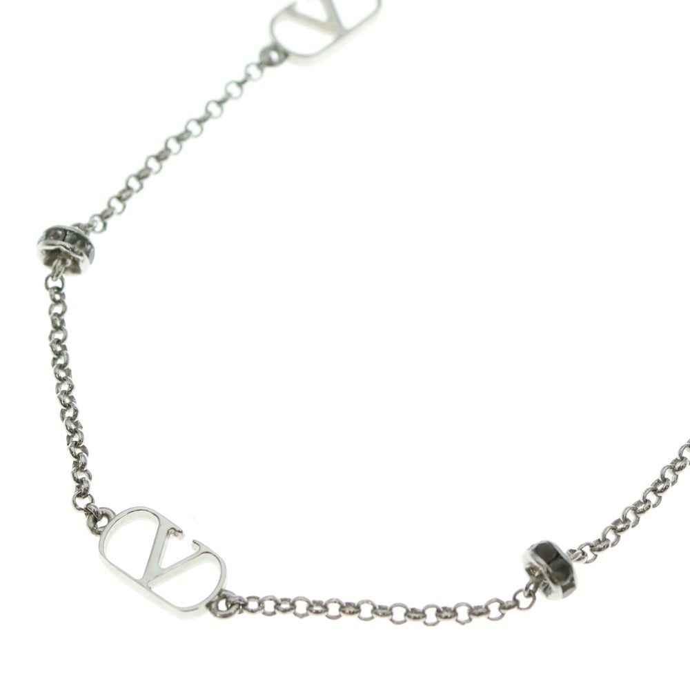 VALENTINO(ヴァレンティノ) ロゴ ネックレス SV ペンダント チェーン シルバー