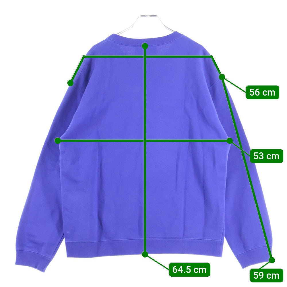 GUCCI(グッチ) 22SS GUCCI LEMON グッチレモン ロゴプリント クルーネック プルオーバースウェットトレーナー ネイビー/イエロー 681217