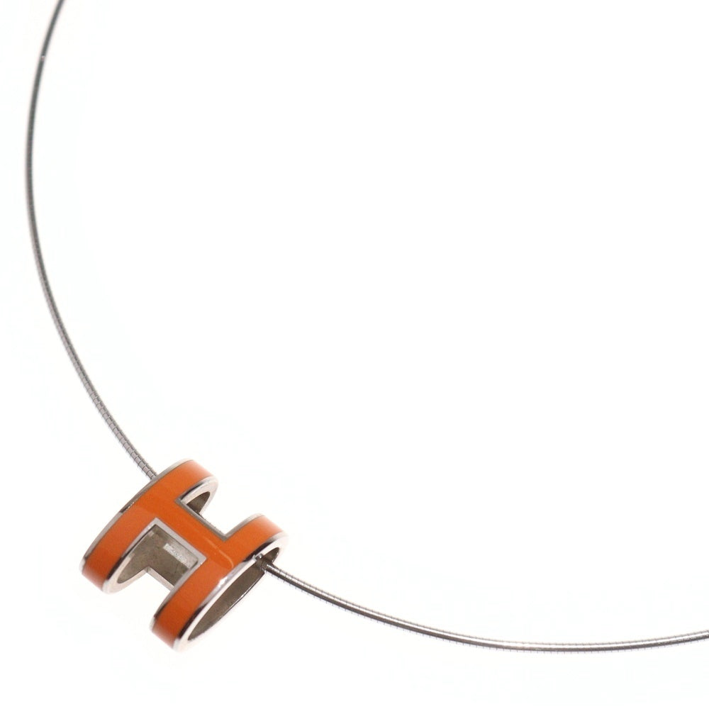 ！美品！　HERMES エルメス　ポップアッシュ　オレンジ　シルバー HERMES(エルメス) ポップアッシュ H ネックレス ペンダント オレンジ