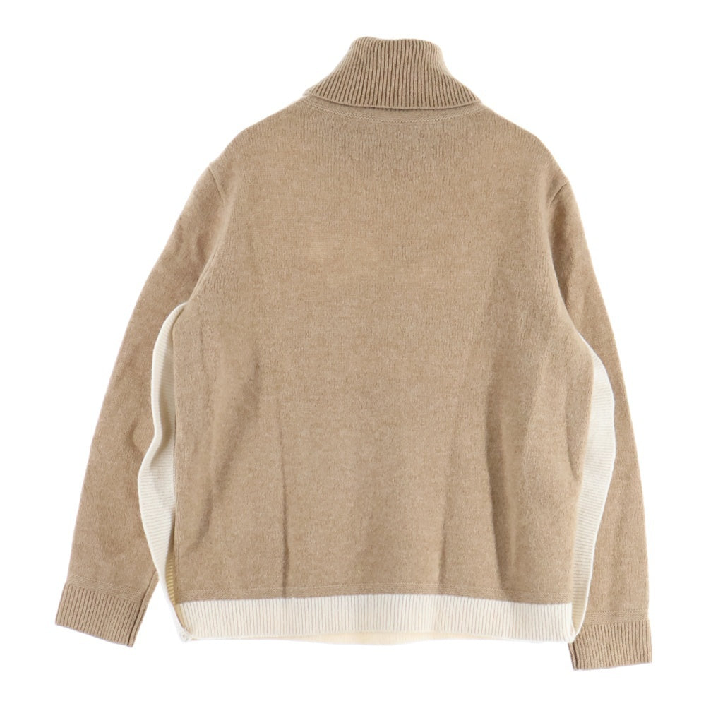 COACH(コーチ) ロゴハイネックニット アイボリー×ブラウン