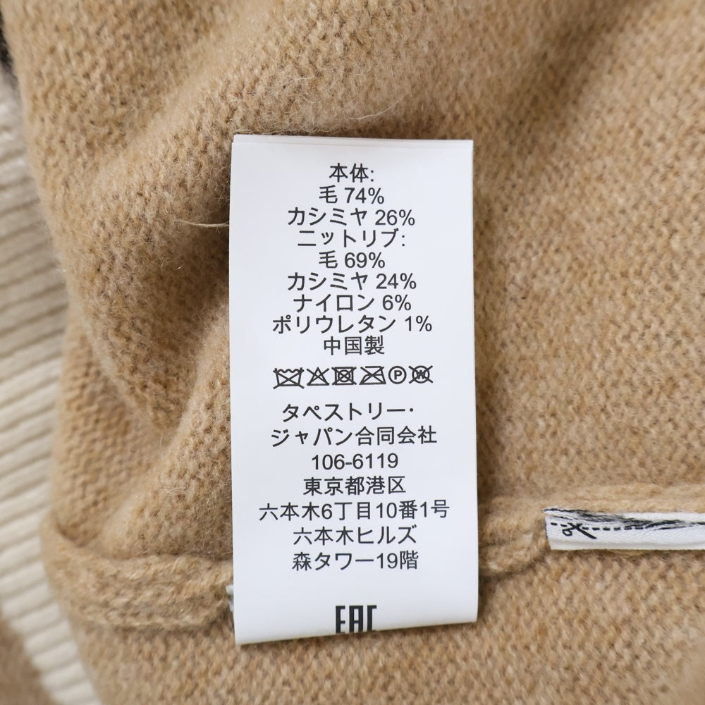 COACH(コーチ) ロゴハイネックニット アイボリー×ブラウン