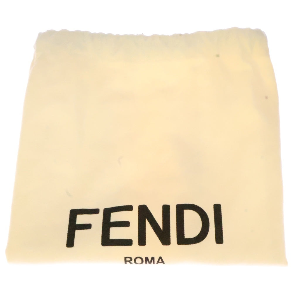 FENDI(フェンディ) バックパック リュックサック ブラック シルバー金具 パール レザー 8BZ038