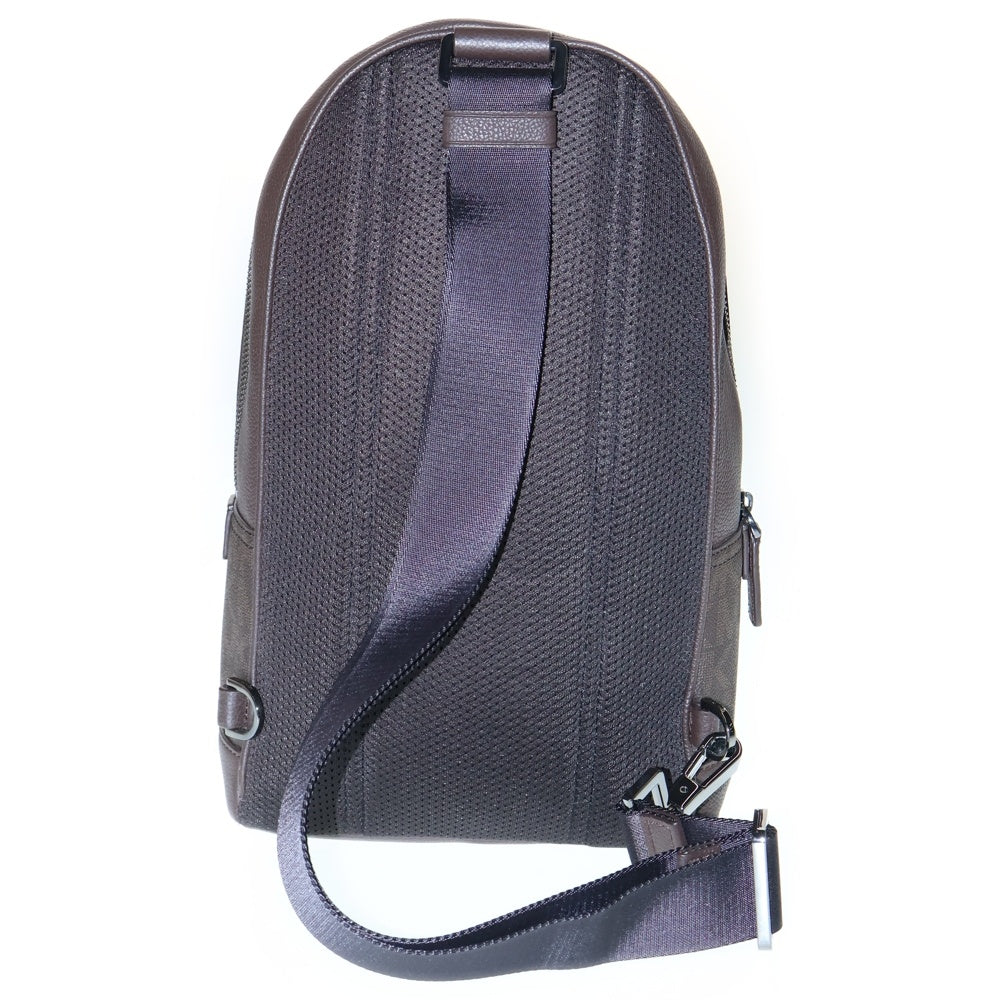 MICHAEL KORS(マイケルコース) ロゴ ウエストバッグ ボディバッグ ショルダーバッグ ブラウン レザー×PVC シルバー金具