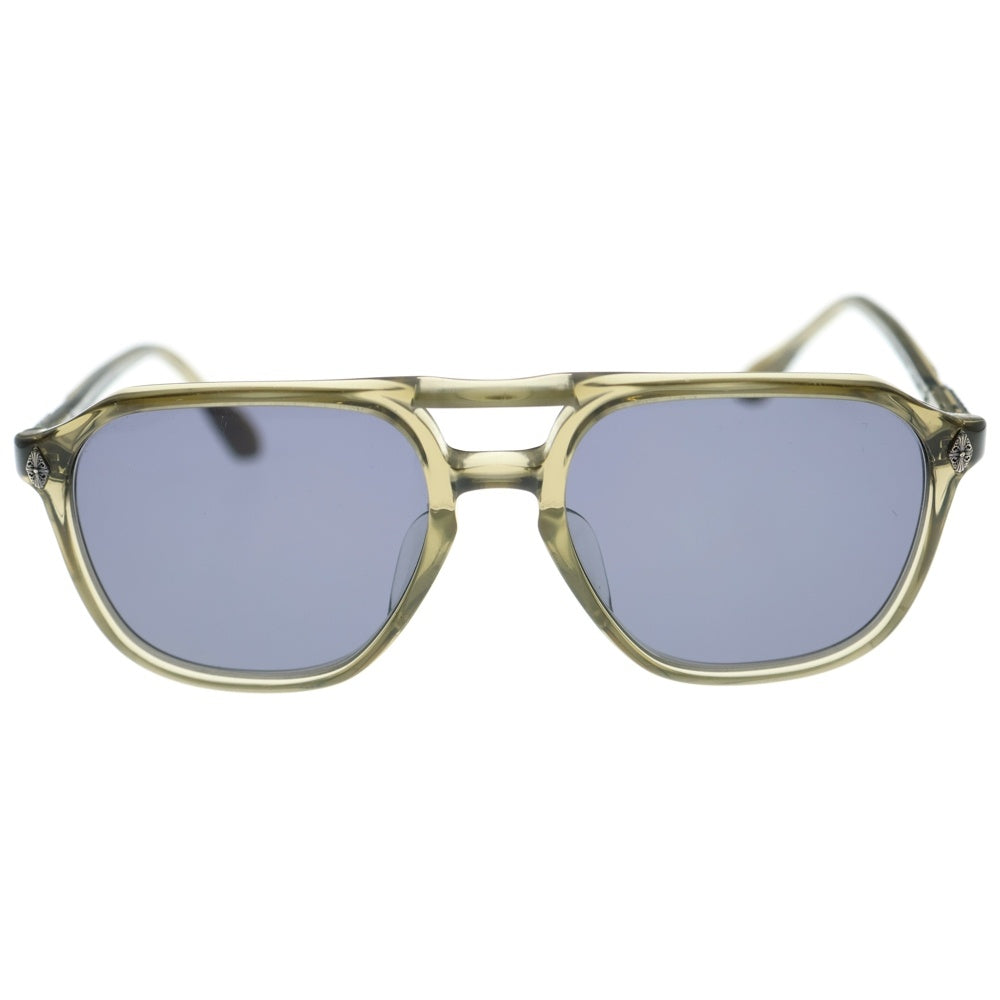 CHROME HEARTS(クロムハーツ) ZIPHER フレアニーテンプル ツーブリッジ ティアドロップ クリアフレーム カラーレンズ サングラス メガネ 眼鏡 アイウェア カーキ