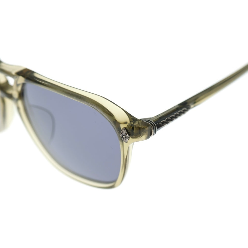 CHROME HEARTS(クロムハーツ) ZIPHER フレアニーテンプル ツーブリッジ ティアドロップ クリアフレーム カラーレンズ サングラス メガネ 眼鏡 アイウェア カーキ