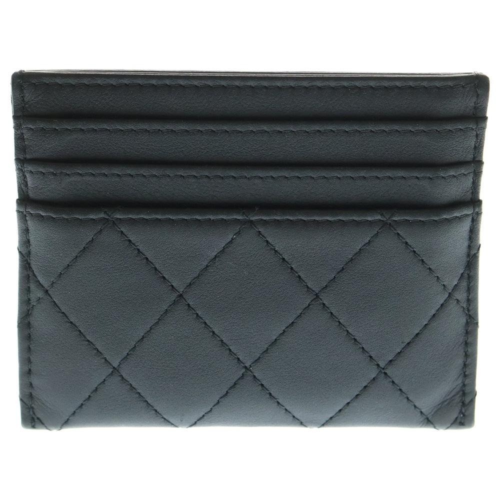 CHANEL(シャネル) マトラッセ カードケース 名刺入れ フラグメントケース ブラック カーフスキン AP4380B