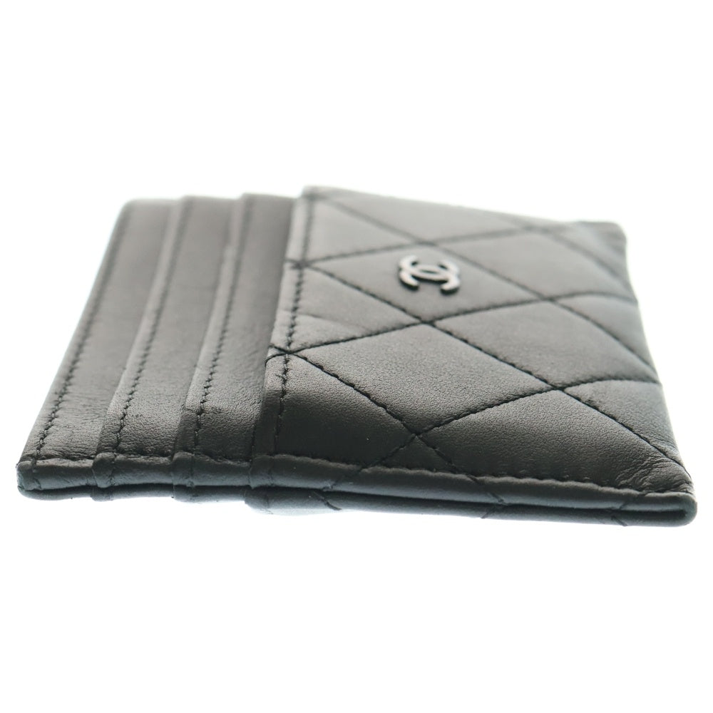 CHANEL(シャネル) マトラッセ カードケース 名刺入れ フラグメントケース ブラック カーフスキン AP4380B