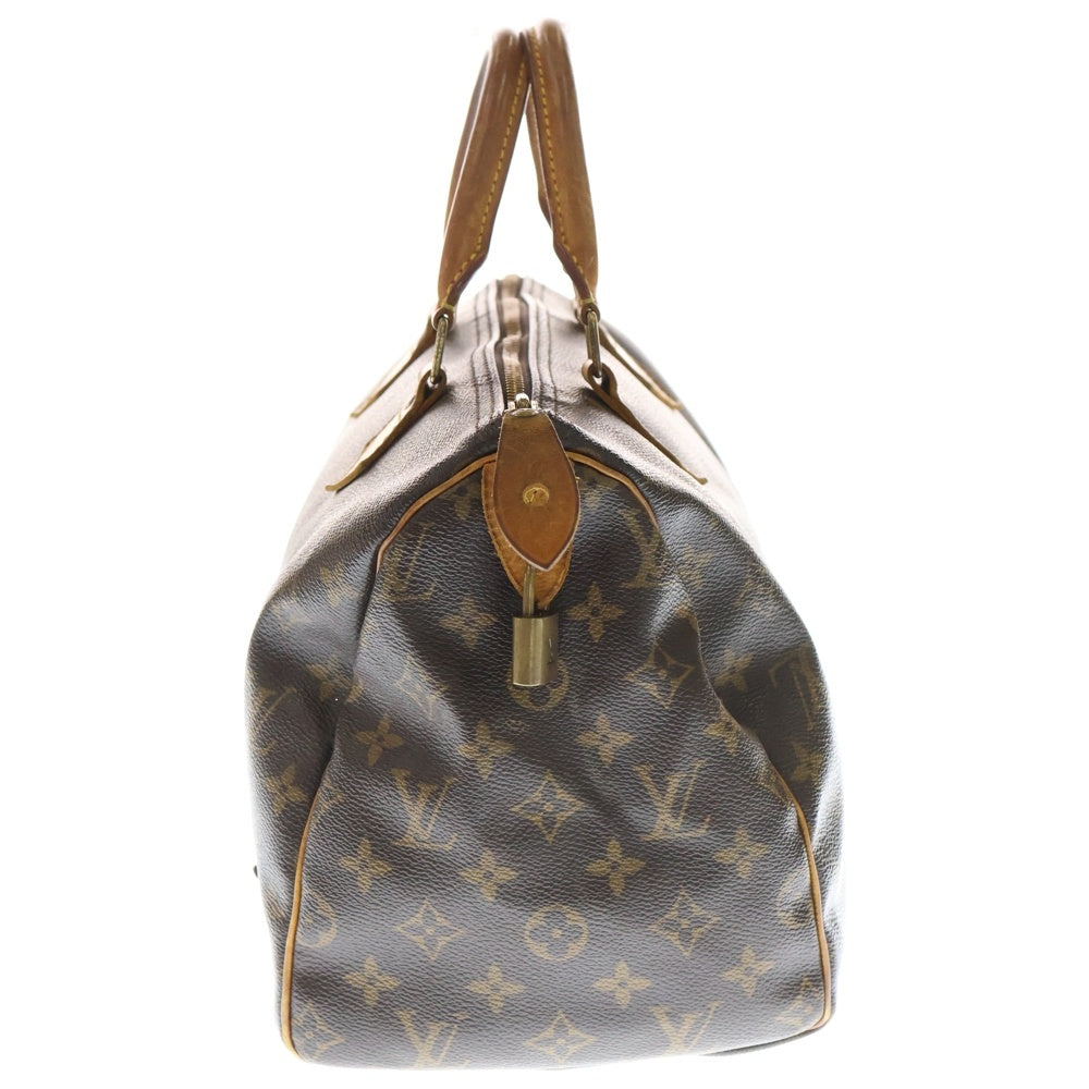 LOUIS VUITTON(ルイヴィトン) モノグラム スピーディ30 ハンドバッグ ミニボストンバッグ ブラウン レザー×PVC M41108 ゴールド金具