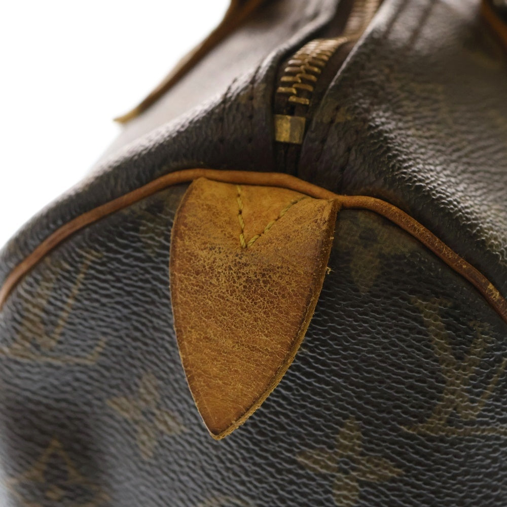 LOUIS VUITTON(ルイヴィトン) モノグラム スピーディ30 ハンドバッグ ミニボストンバッグ ブラウン レザー×PVC M41108 ゴールド金具