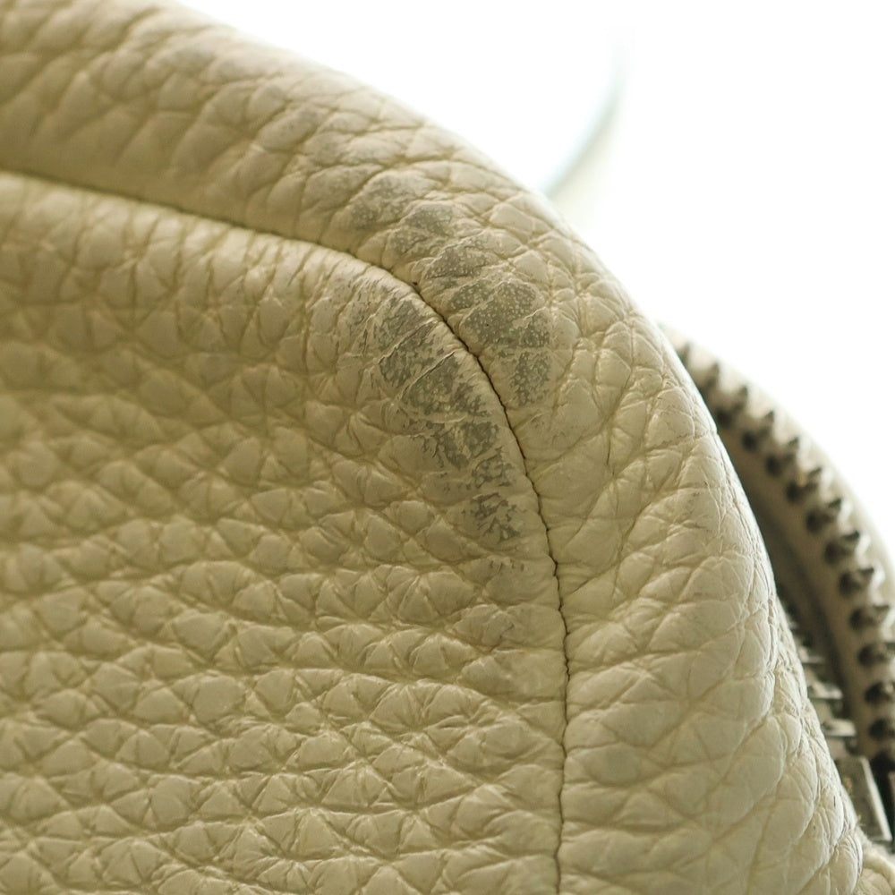 PRADA(プラダ) ヴィッテロダイショルダーバッグ ミニバッグ ホワイト×ブラック レザー 1BH082 シルバー金具