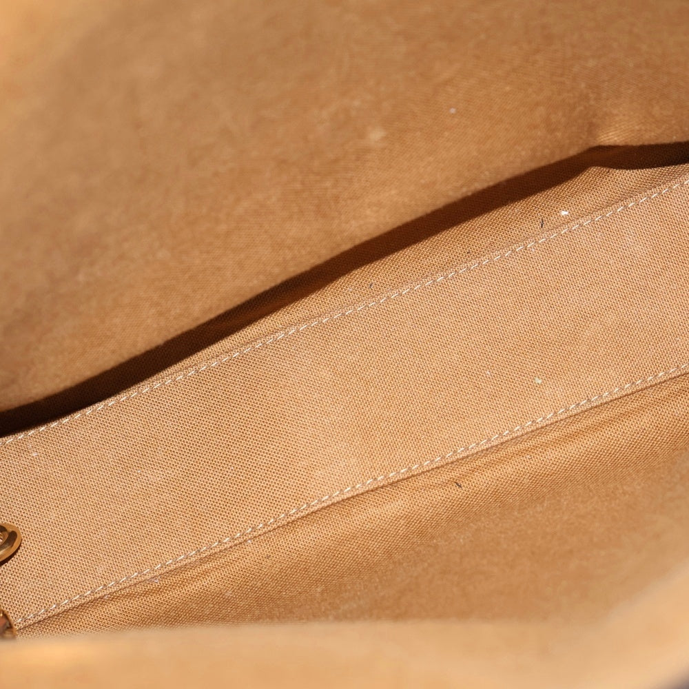 CELINE(セリーヌ) バーティカルカバ スモール トリオンフ ロゴ PVC レザー 2WAY ハンド ショルダーバッグ ブラウン