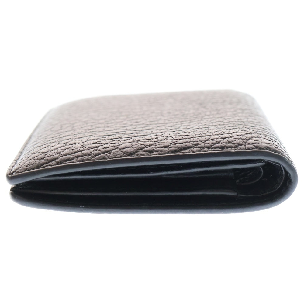 Maison Margiela 0(メゾンマルジェラ) ステッチ 二つ折り財布 ウォレット ブラック レザー