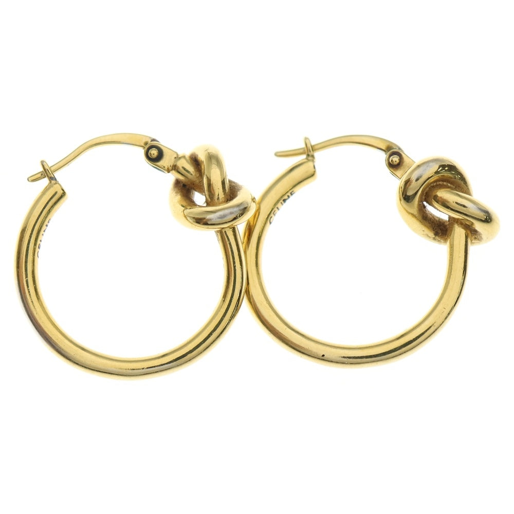 CELINE(セリーヌ) ノット スモールフープ ピアス ゴールド GP