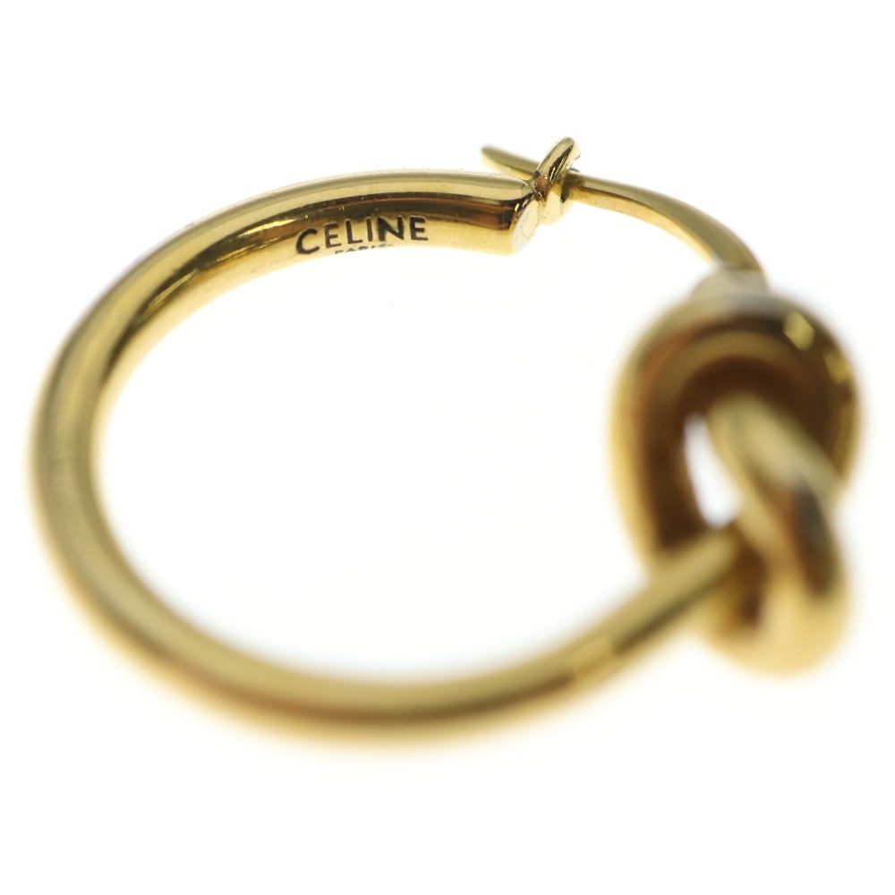 CELINE(セリーヌ) ノット スモールフープ ピアス ゴールド GP