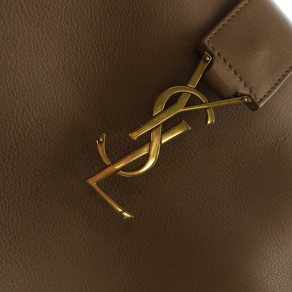 SAINT LAURENT PARIS(サンローランパリ) ダウンタウンカバス 2WAYハンドバッグ トートバッグ ベージュ レザー×スエード 436832 ゴールド金具