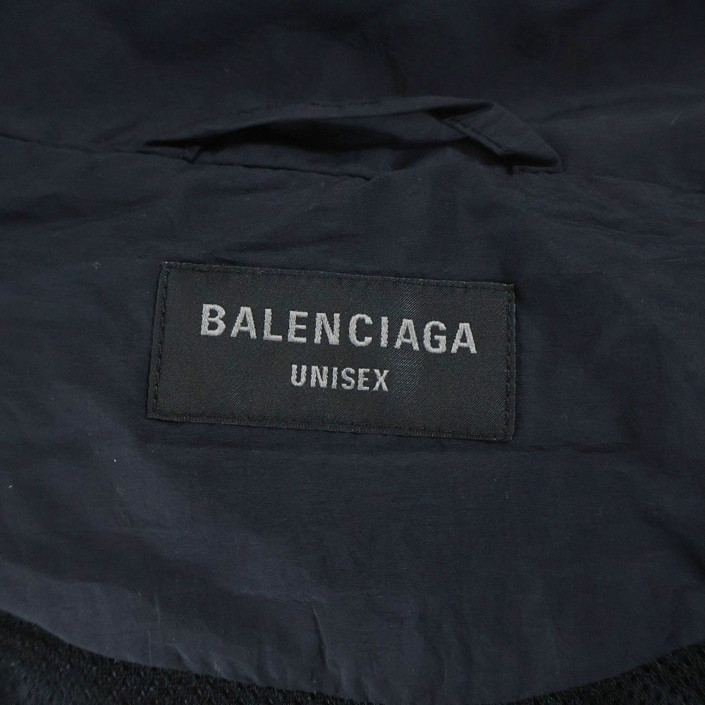 BALENCIAGA(バレンシアガ) 23SS 3B ICON TRACKSUIT トラックスーツロゴナイロンジャケット ブルゾン ブラック/グリーン 725276 TNO79