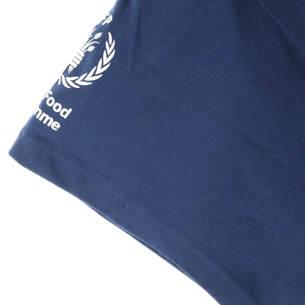 BALENCIAGA(バレンシアガ) World Food Programme ワールドフードプログラム ロゴプリント クルーネック 半袖Tシャツ カットソー ネイビー 739028